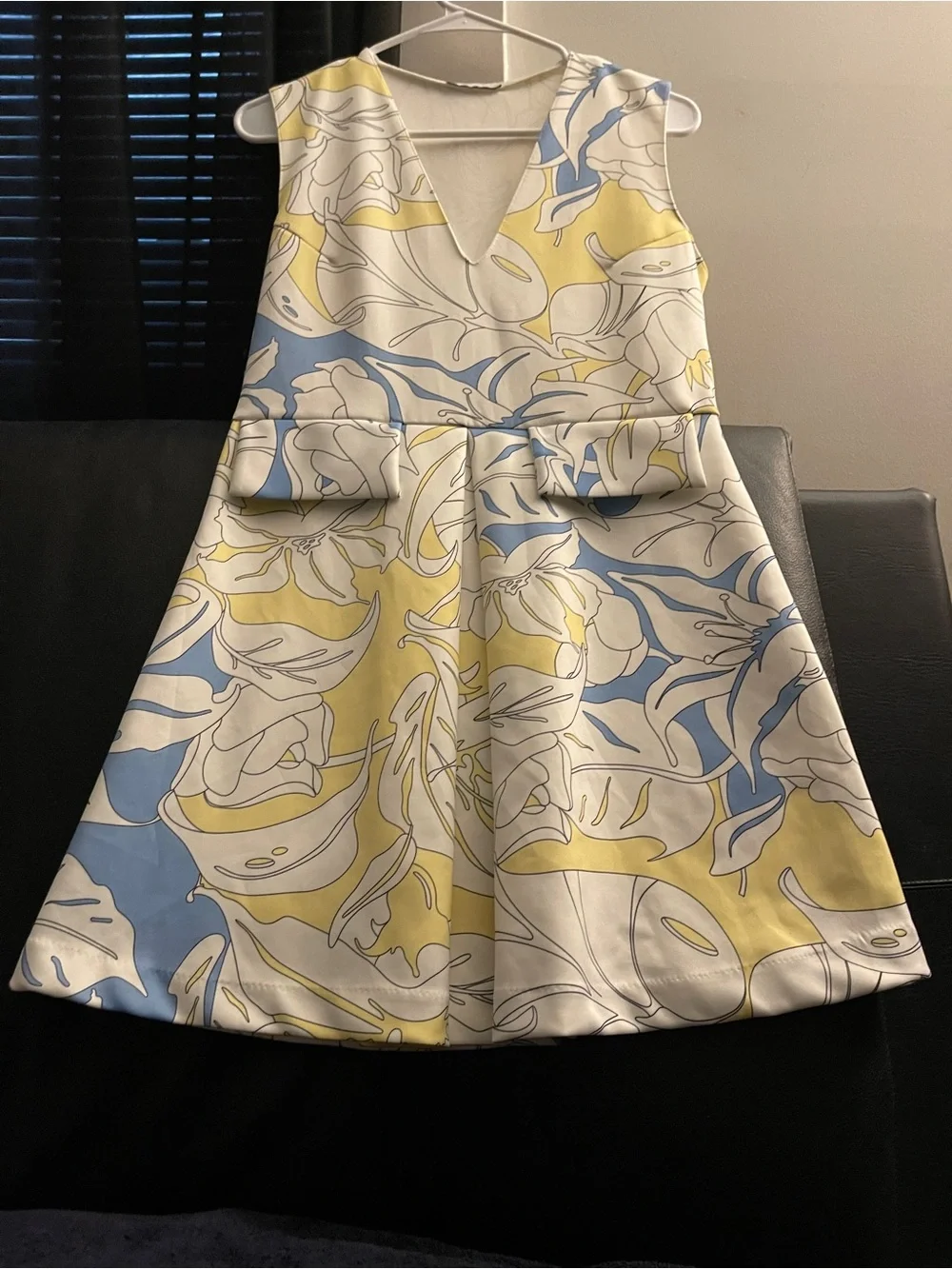 Zara Womens Multicolor Floral Scuba Tropical Leaf Stretch Dress Sz: L NWOT - Picture 6 of 14
